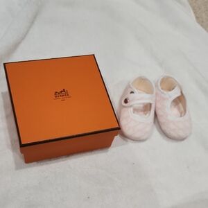 Hermes Baby Walker Shoes in Light Pink